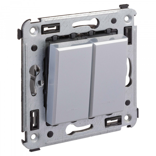 DKC Avanti Закаленная сталь Переключатель двухклавишный