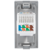 Donel Розетка DEC RJ45 UTP кат.6, 1мод., алюм. матовая (22.5х45мм), DECF12ALM6