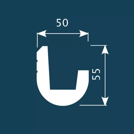 Карниз KX024, 55х50, 2000мм, Экополимер/15