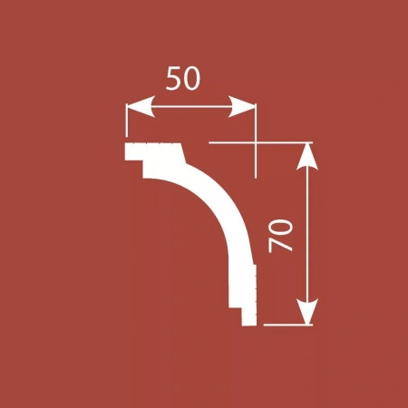 Карниз KX048, 70х50, 2000мм, Экополимер/10