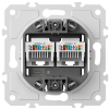 Donel Механизм розетки RJ45 + RJ45 (двойная) cat.5/ClassE-8/8, серия DB, DB16500