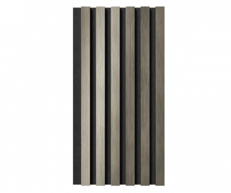 Комплект акуст.панелей, черный войлок, 600х300х19мм, рейки ЭКОПОЛИМЕР, платина матовая/2шт