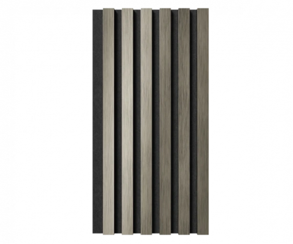 Комплект акуст.панелей, черный войлок, 600х300х19мм, рейки ЭКОПОЛИМЕР, платина матовая/2шт