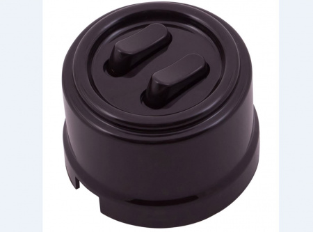 BIRONI Лизетта Пластик Коричневый Выключатель 2-кл (клавишный)