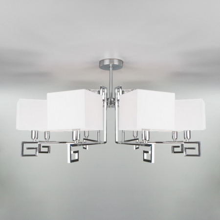Потолочная люстра с абажурами 60115/8 хром Eurosvet Alma Потолочная люстра с абажурами 60115/8 хром Eurosvet Alma