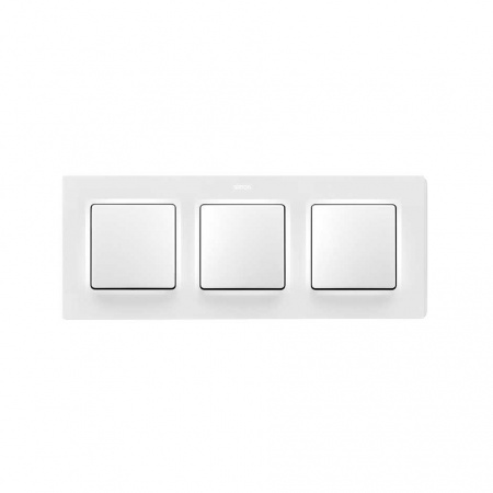 Simon S82 Concept Матовый белый, Рамка на 3 поста