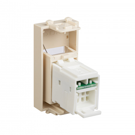 DKC Avanti Ванильная дымка Компьютерная розетка RJ-45  категория 6А 1 модуль