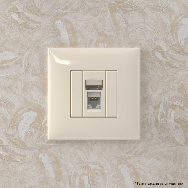 DKC Avanti Ванильная дымка Компьютерная розетка RJ-45 один  категория  6А