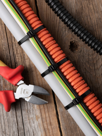 EKF Basic Хомут нейлоновый черный (4,8х250) (100шт.)