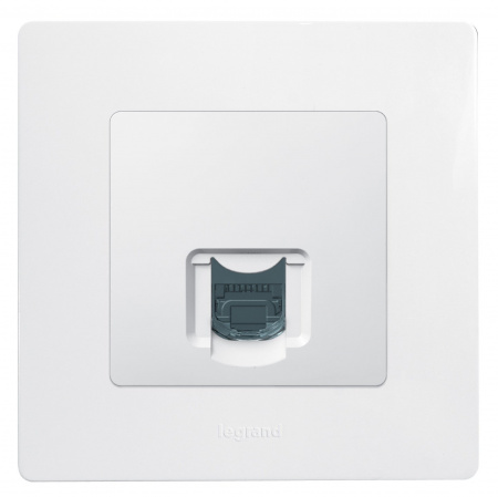 Legrand Etika Белый Розетка комп (RJ45) одинарная 5 категория  UTP