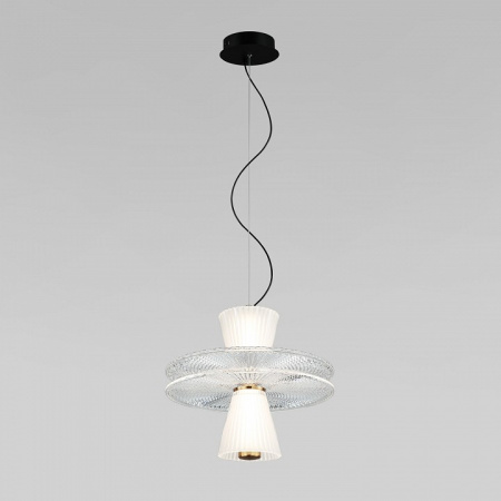 ПОДВЕСНОЙ СВЕТИЛЬНИК С АКРИЛОВЫМ И СТЕКЛЯННЫМИ ПЛАФОНАМИ 40028/1 LED белый Eurosvet Titania