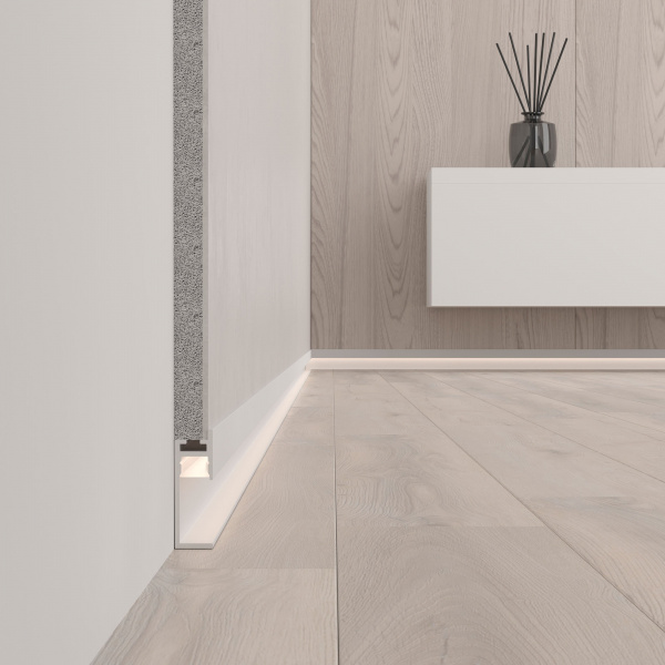 Arlight Профиль PLINTUS-H35-F-2000 WHITE (Алюминий)