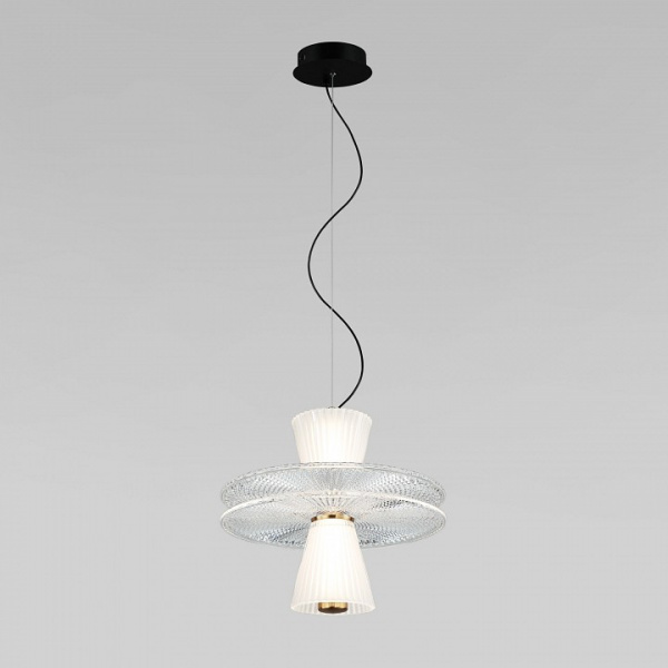 ПОДВЕСНОЙ СВЕТИЛЬНИК С АКРИЛОВЫМ И СТЕКЛЯННЫМИ ПЛАФОНАМИ 40028/1 LED белый Eurosvet Titania