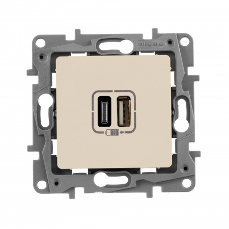 Legrand ETIKA Слоновая кость Зарядка USB А-C