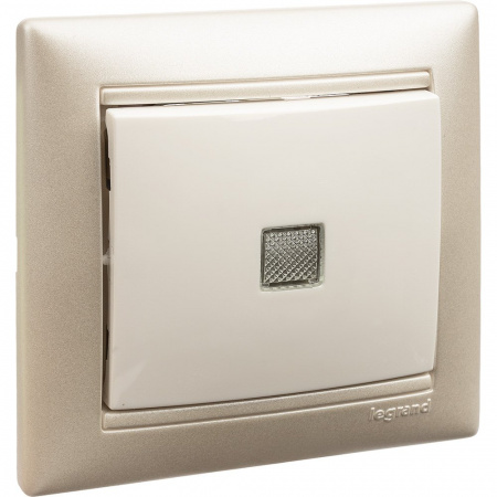 Legrand Valena Бел Выключатель 1-клавишный с подсветкой