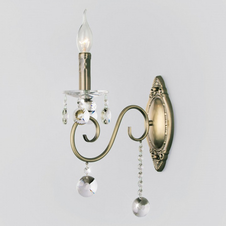 Бра с хрусталем 10104/1 античная бронза Eurosvet Ravenna