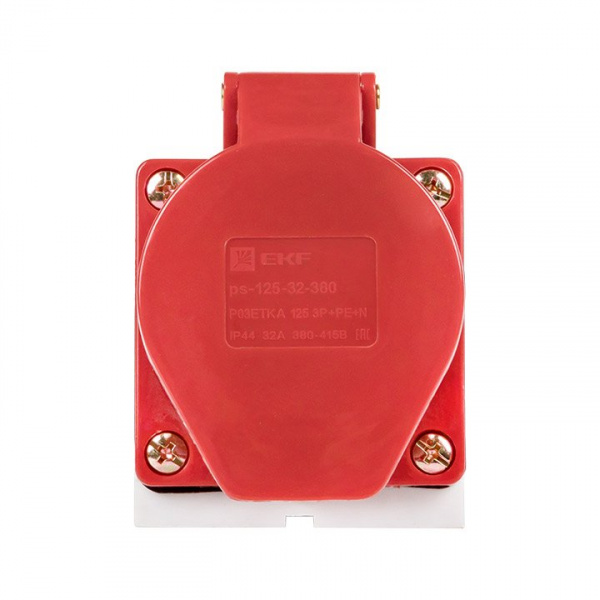 EKF PROxima Розетка стационарная наружная 125 3Р+РЕ+N 32А 380В IP44