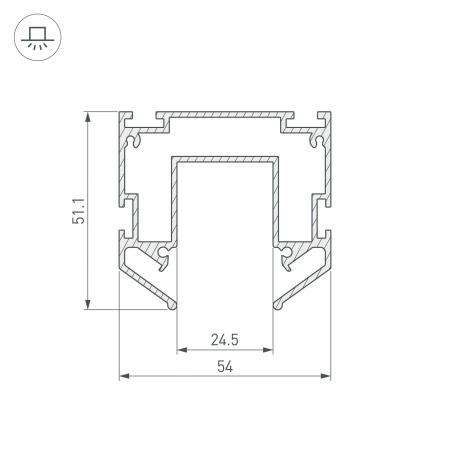 Профиль-держатель Arlight для магнитного шинопровода MAG-STRETCH-25-2000 035719