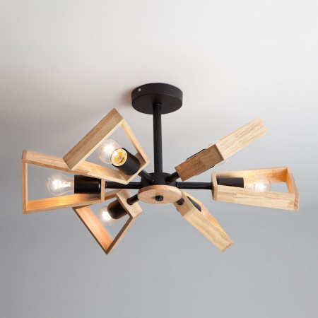 Потолочная люстра в стиле лофт 70056/6 черный Eurosvet Klark