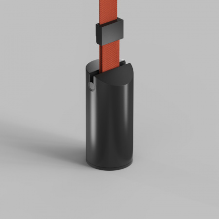 TR5516-BK Утяжелитель для отвесного монтажа трека-ремня Belty, серия Base, D60*H130мм, IP20, черный, алюминий