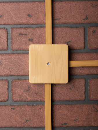 EKF PROxima Коробка разветвительная KMP-030-032 (100х100х28) светлое дерево