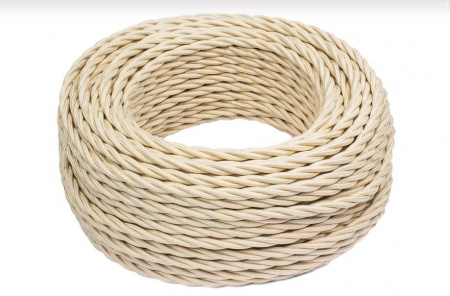 BIRONI Песочное золото матовый Витой провод 2*2,5 150м