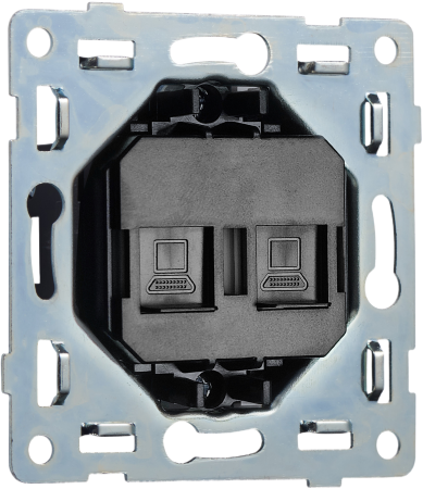 Donel Механизм компьютерной розетки 2-й RJ45 cat.6/ClassE, серия N96 Collect, DTM16600