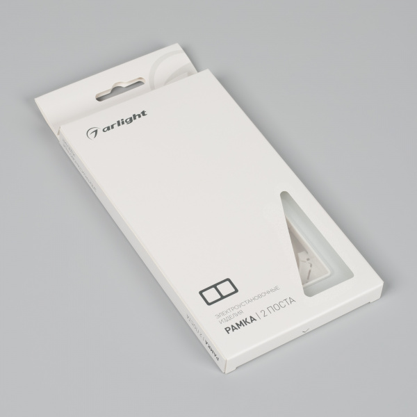 Arlight Рамка стеклянная FRM-OMALI-SFGS-2-WH (-)