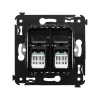 DKC Avanti Черный квадрат Компьютерная розетка RJ-45 двойная  категория  6А