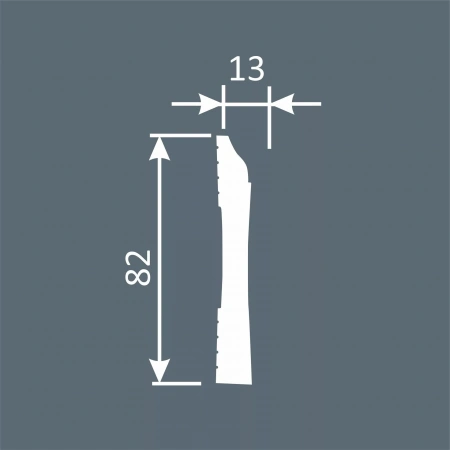 Плинтус PX030, 82х13, 2000мм, Экополимер/13