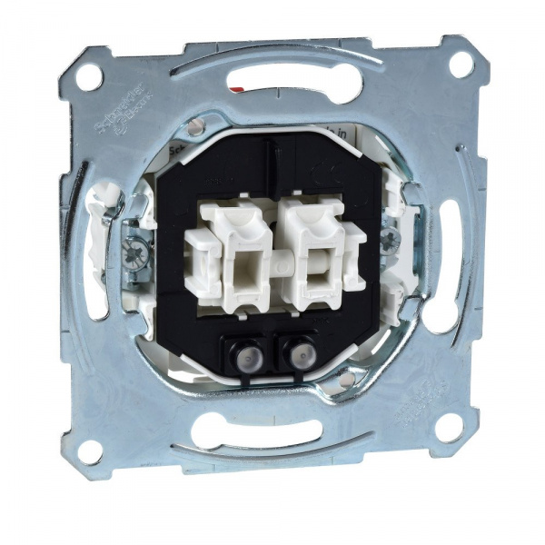 SE Merten Механизм QuickFlex Выключателя 1-полюсного для 2-х цепей, с индикацией