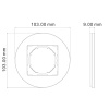 Donel Рамка 1-я, Natural Round чёрное стекло, серия A07, DERN211BG