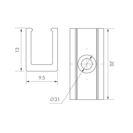 Arlight Держатель AURORA-1206-CLIP CLEAR (Пластик)