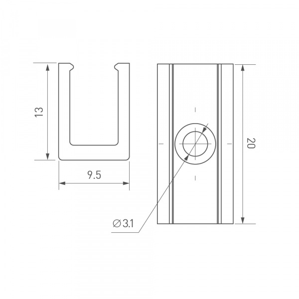 Arlight Держатель AURORA-1206-CLIP CLEAR (Пластик)