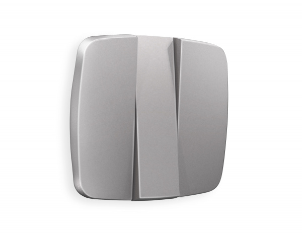 Лицевая панель OMEGA (Сталь матовый) для 3-клавишных выключателей QUANT OP5050