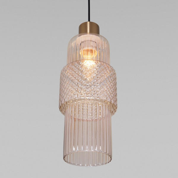 Подвесной светильник с плафоном 50209/1 бронза Eurosvet Soho