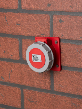 EKF PROxima Розетка стационарная внутренняя угловая 4142 3Р+РЕ 16А 380В IP67