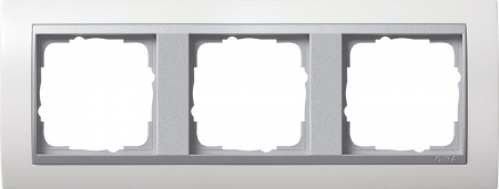 Gira Event Бел матовый/Алюминий Рамка 3-ая