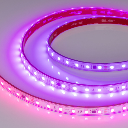 Arlight Лента герметичная SPI-PS-B60-12mm 24V RGB-PX6-BPT (12 W/m, IP67, 5060, 5m) (бегущий огонь)