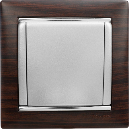 Legrand Valena Алюминий Розетка 1-ая с/з с крышкой