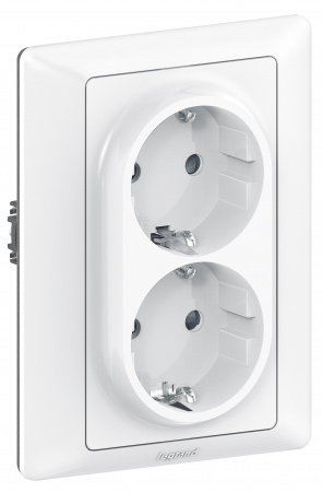 Legrand Valena LIFE Белая Рамка для двойных розеток 1-постовая