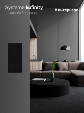 Systeme Electric Systeme Infinity Полярная ночь Выключатель/Переключатель 1-клавишный, 10А