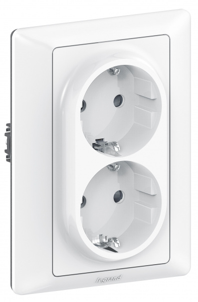 Legrand Valena LIFE Белая Рамка для двойных розеток 1-постовая