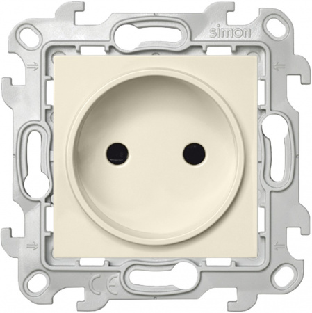 Simon 24 Слоновая кость Розетка 2К с защитными шторками