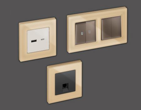 Рамка ALFA Arctic (Шампань Стекло органическое) 2-ая AF580602