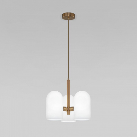 Подвесной светильник со стеклянными плафонами 50357/3 латунь Eurosvet Bambola