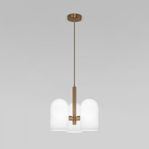 Подвесной светильник со стеклянными плафонами 50357/3 латунь Eurosvet Bambola