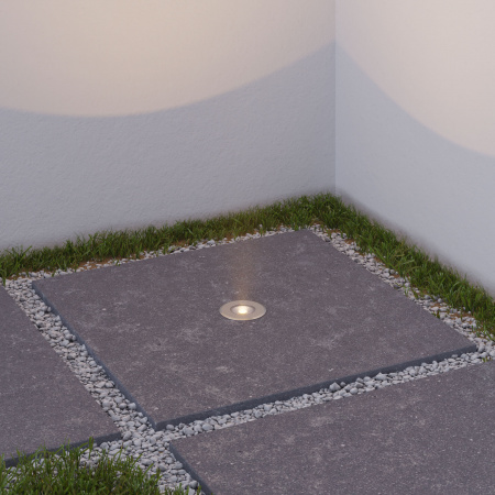 Arlight Светильник ART-GROUND-SLIM-R130-9W Warm3000 (SL, 30 deg, 24V) (IP67 Металл, 3 года)