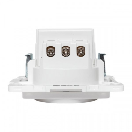 EKF Стокгольм Механизм Розетки 1-местной с/з, USB 2A 16А винтовые клеммы белый с защ. штор.