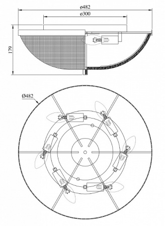 Потолочный светильник Ceiling & Wall C046CL-06G Maytoni Coupe